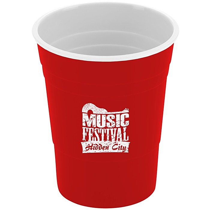 Custom Reusable Plastic Party Cup - 16 ounces