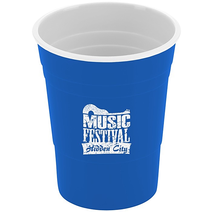 Custom Reusable Plastic Party Cup - 16 ounces