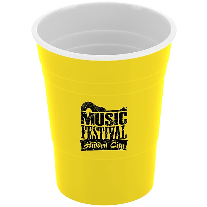 Custom Reusable Plastic Party Cup - 16 ounces