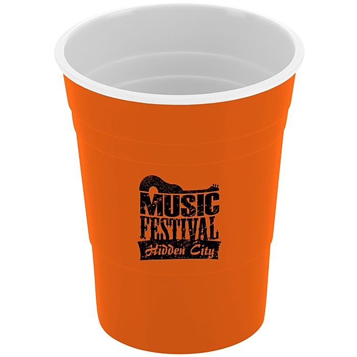 Custom Reusable Plastic Party Cup - 16 ounces