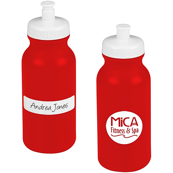Custom ID Sport Bottle with Push Pull Cap - 20 oz
