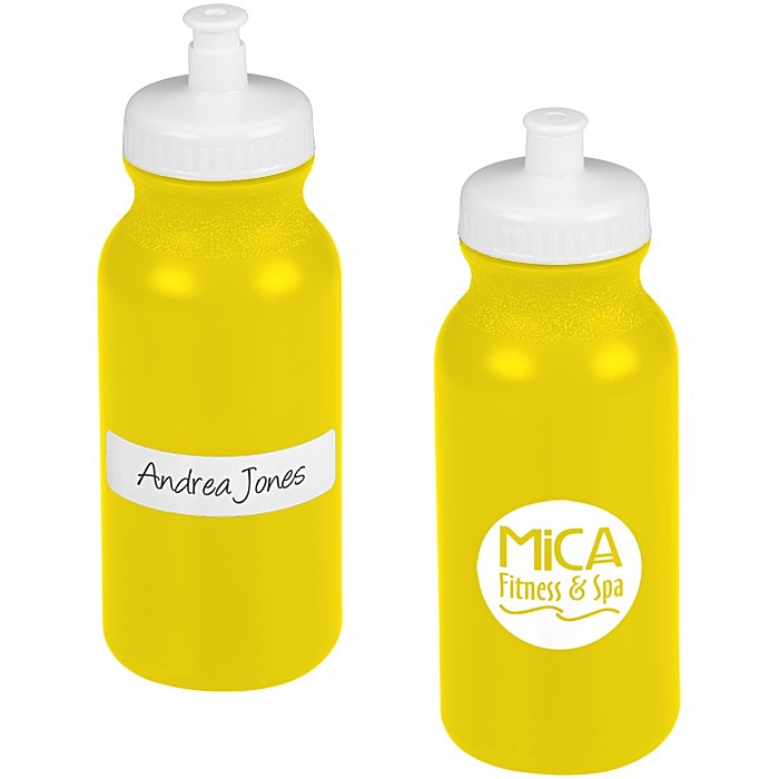 Custom ID Sport Bottle with Push Pull Cap - 20 oz