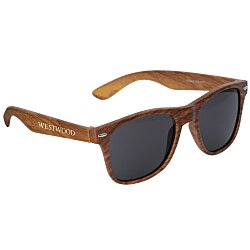 Custom Risky Business Sunglasses - Wood Grain