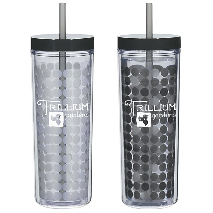 Custom Ice Chameleon Tumbler with Straw - 16 oz