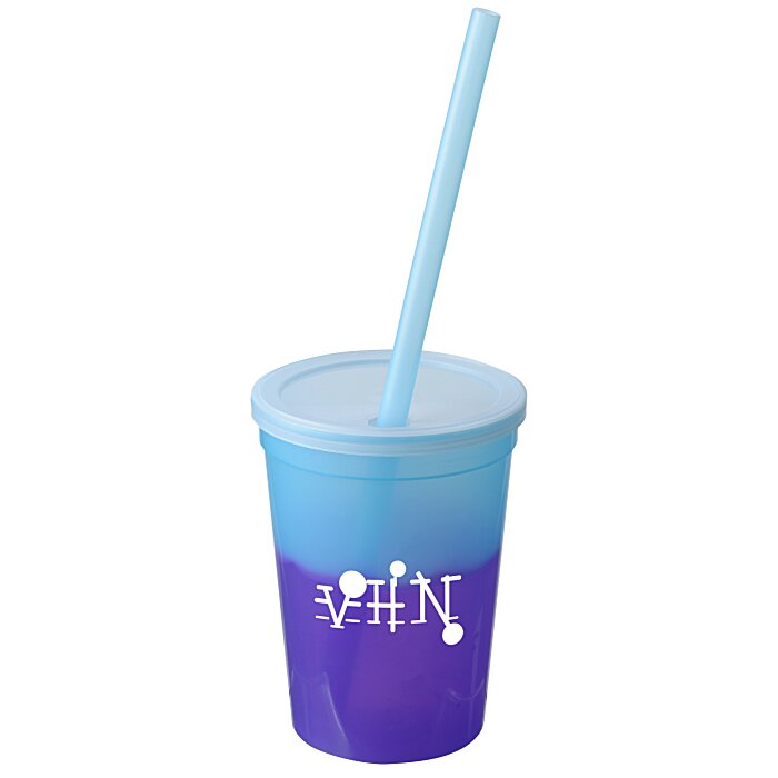 Custom Mood Stadium Cup with Straw - 12 oz