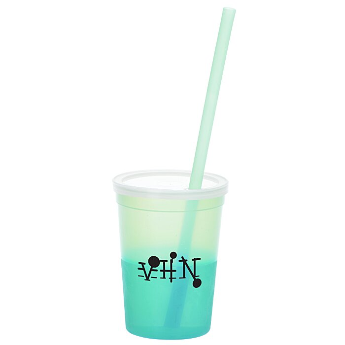 Custom Mood Stadium Cup with Straw - 12 oz