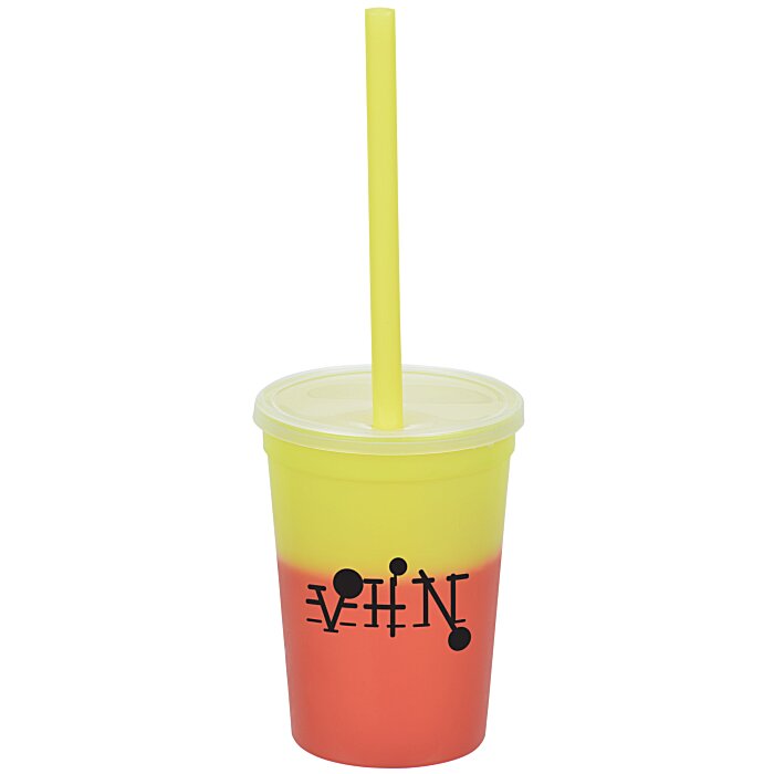 Custom Mood Stadium Cup with Straw - 12 oz