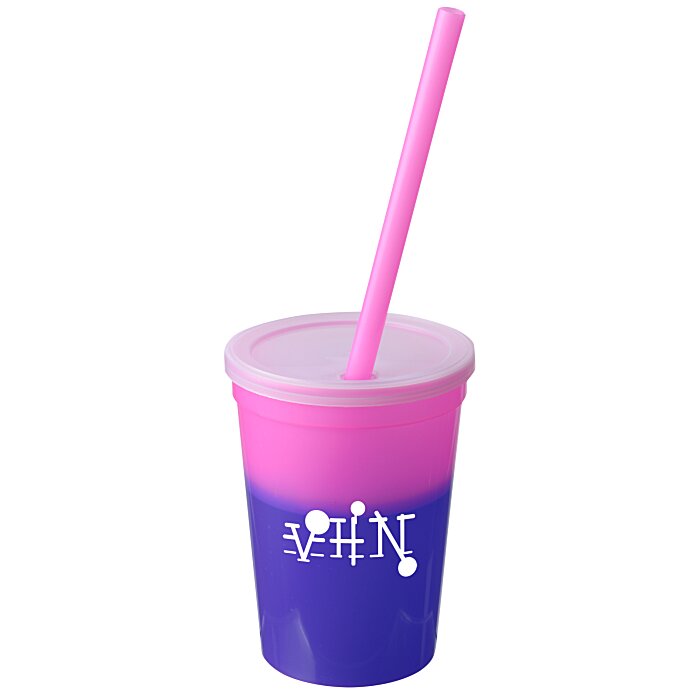 Custom Mood Stadium Cup with Straw - 12 oz