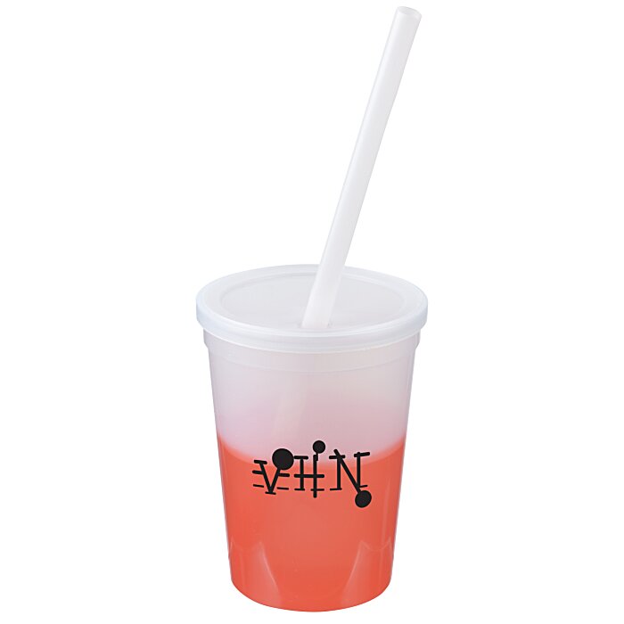 Custom Mood Stadium Cup with Straw - 12 oz
