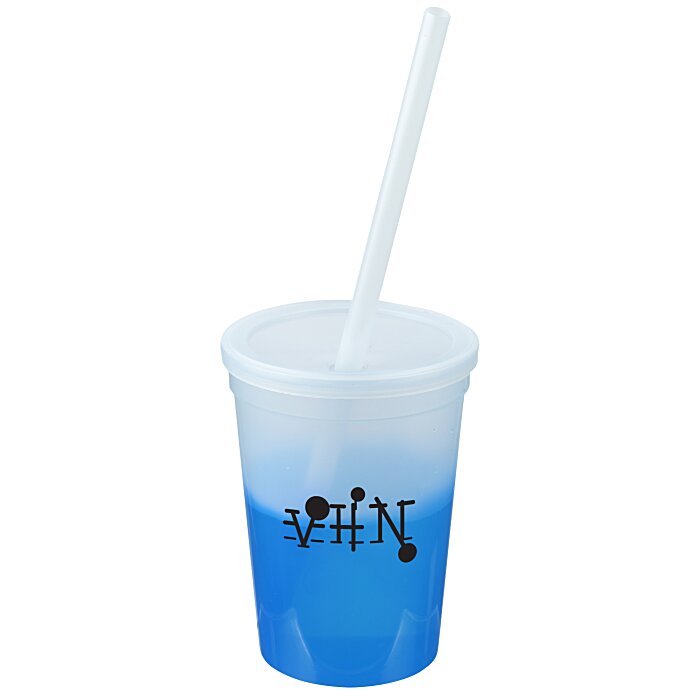 Custom Mood Stadium Cup with Straw - 12 oz