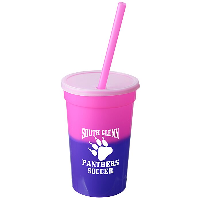 Custom Mood Stadium Cup with Straw - 17 oz