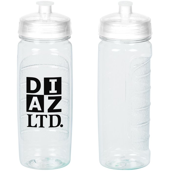 Custom Refresh Clutch Water Bottle - 20 oz - Clear
