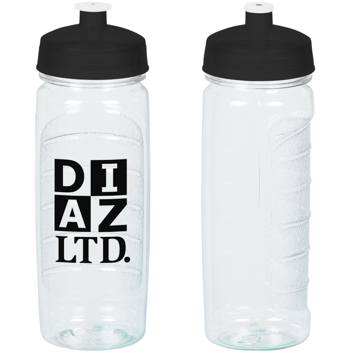 Custom Refresh Clutch Water Bottle - 20 oz - Clear