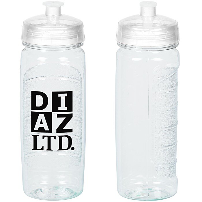 Custom Refresh Clutch Water Bottle - 20 oz - Clear