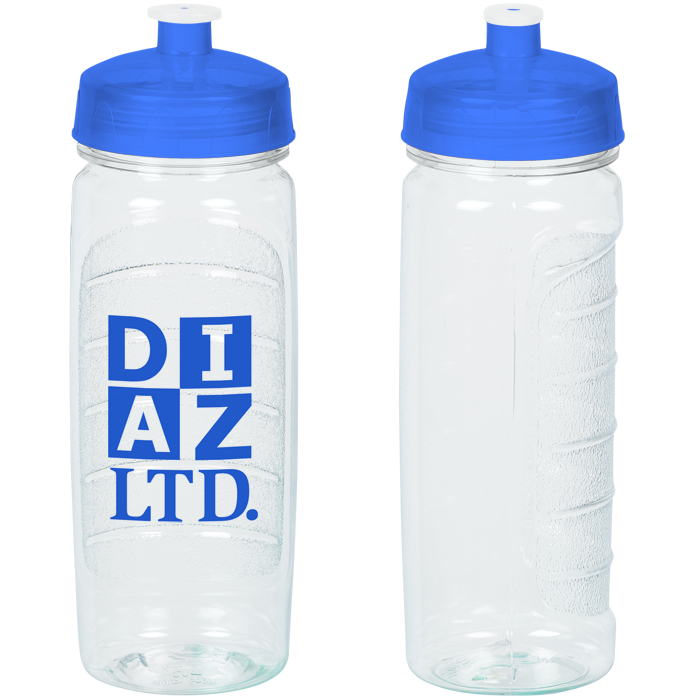 Custom Refresh Clutch Water Bottle - 20 oz - Clear