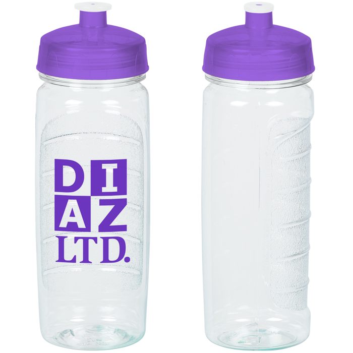 Custom Refresh Clutch Water Bottle - 20 oz - Clear