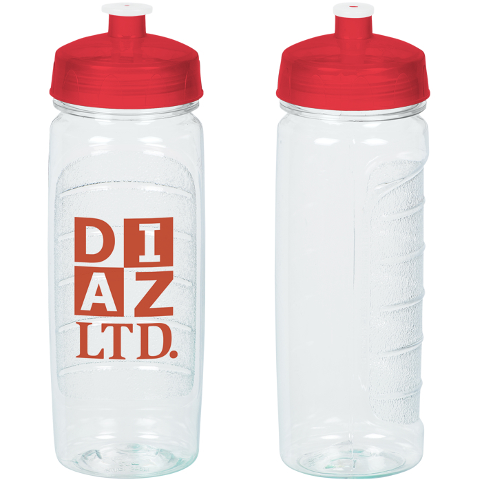 Custom Refresh Clutch Water Bottle - 20 oz - Clear