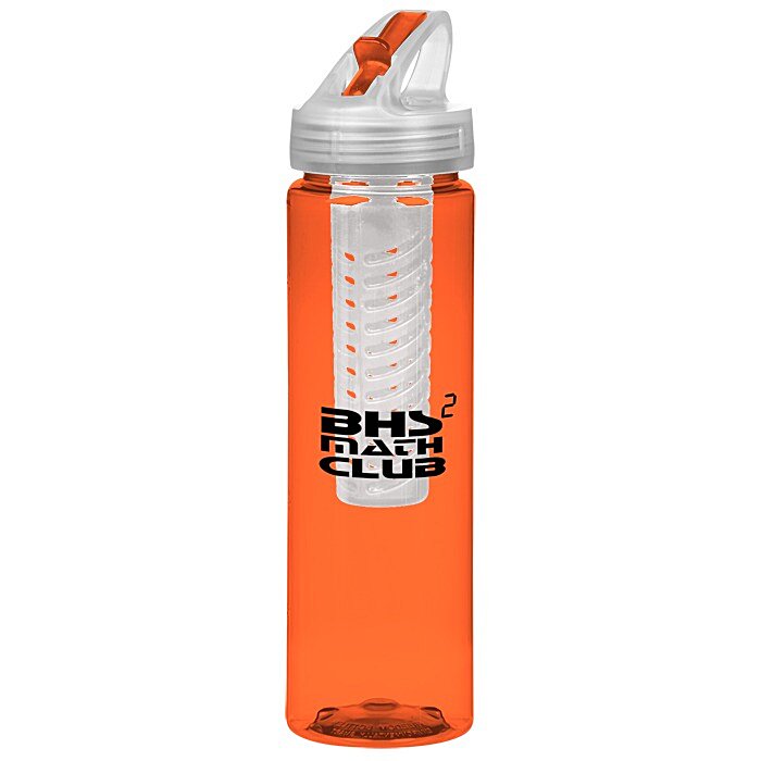 Custom Flip Out Infuser Colour Sport Bottle - 24 oz