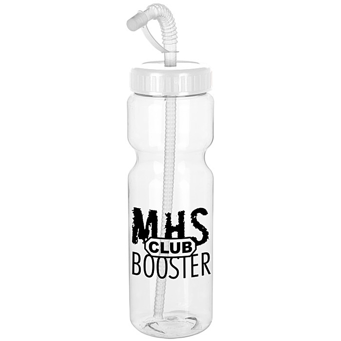 Custom Clear Impact Olympian Sport Bottle with Straw Lid - 28 oz
