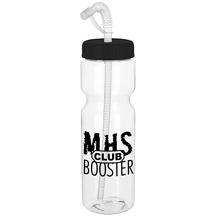 Custom Clear Impact Olympian Sport Bottle with Straw Lid - 28 oz