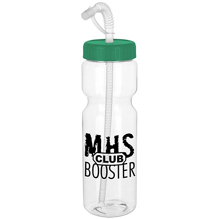 Custom Clear Impact Olympian Sport Bottle with Straw Lid - 28 oz