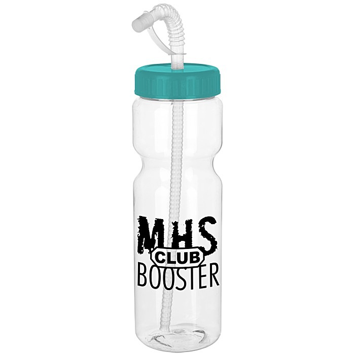 Custom Clear Impact Olympian Sport Bottle with Straw Lid - 28 oz
