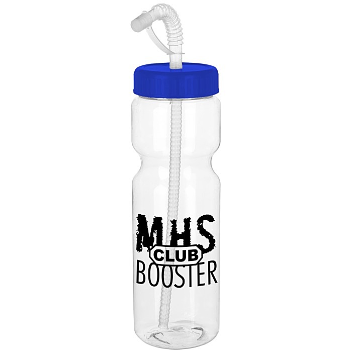 Custom Clear Impact Olympian Sport Bottle with Straw Lid - 28 oz