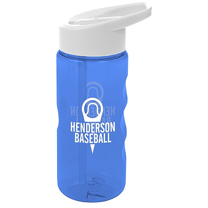 Custom Mini Mountain Bottle with Flip Straw Lid - 22 oz