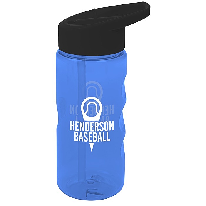 Custom Mini Mountain Bottle with Flip Straw Lid - 22 oz