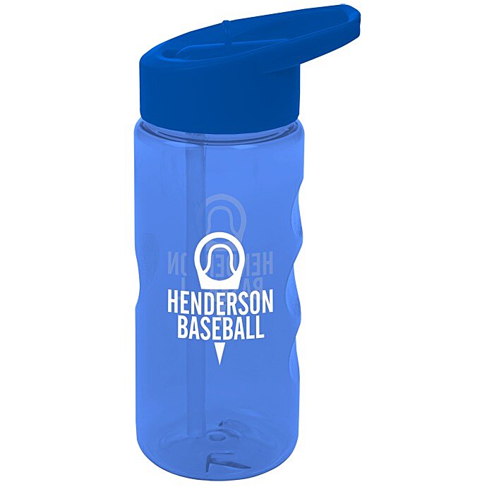 Custom Mini Mountain Bottle with Flip Straw Lid - 22 oz