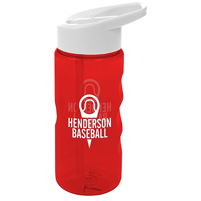Custom Mini Mountain Bottle with Flip Straw Lid - 22 oz