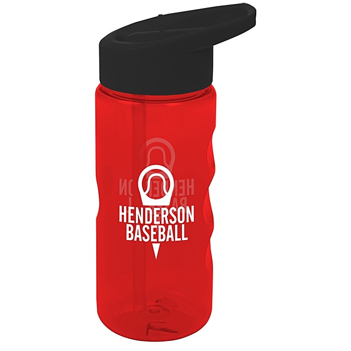 Custom Mini Mountain Bottle with Flip Straw Lid - 22 oz