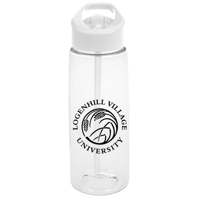 Custom Clear Impact Flair Bottle with Flip Straw Lid - 26 oz