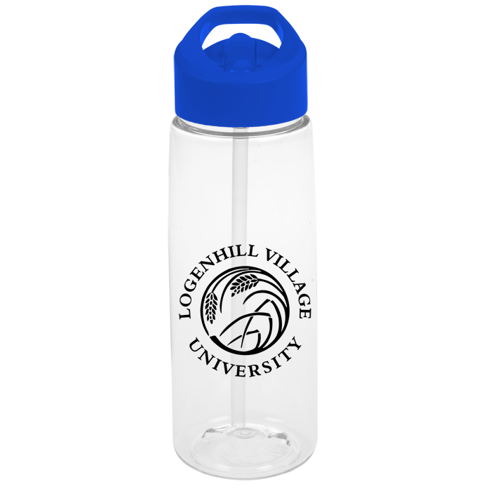 Custom Clear Impact Flair Bottle with Flip Straw Lid - 26 oz