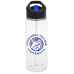 Custom Clear Impact Flair Bottle Two-Tone Flip Straw Lid - 26 oz