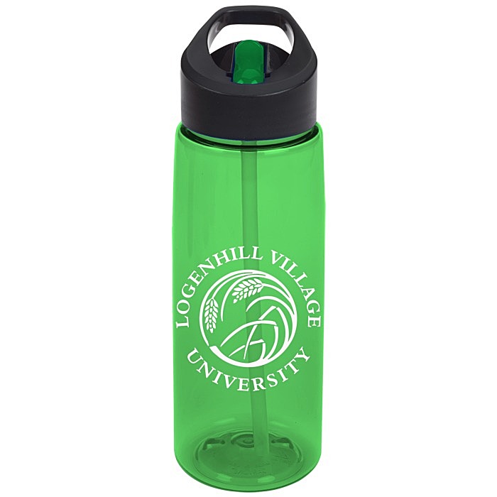Custom Flair Sport Bottle with Two-Tone Flip Straw Lid - 26 oz