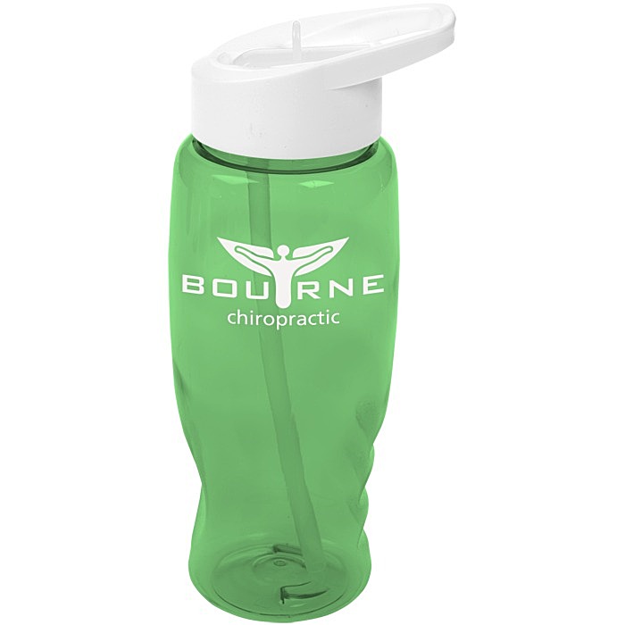 Custom Comfort Grip Bottle with Flip Straw Lid - 27 oz