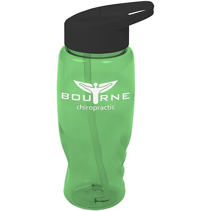 Custom Comfort Grip Bottle with Flip Straw Lid - 27 oz