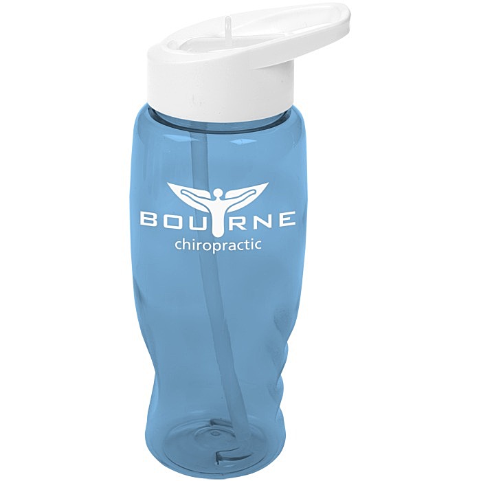 Custom Comfort Grip Bottle with Flip Straw Lid - 27 oz