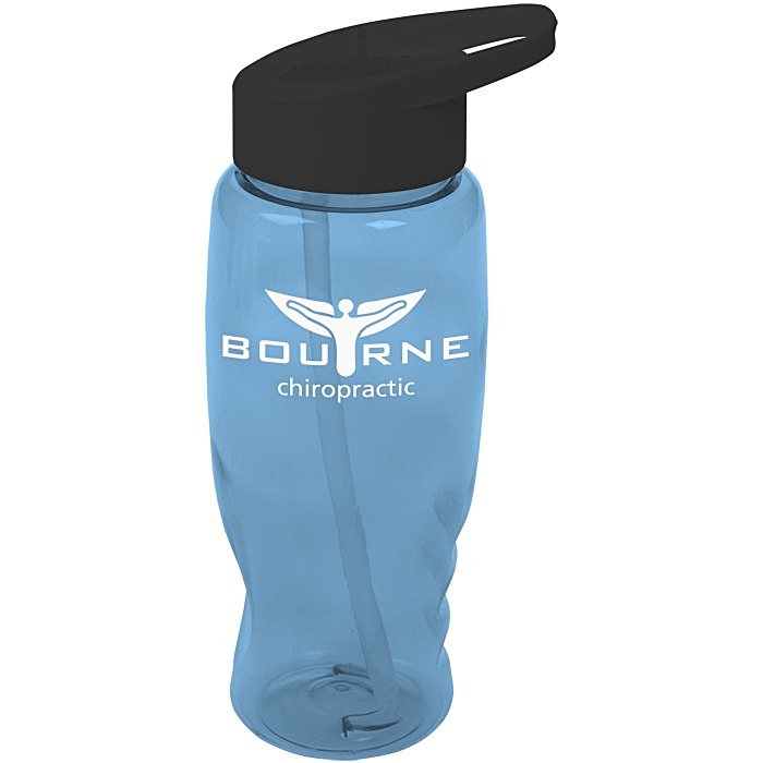Custom Comfort Grip Bottle with Flip Straw Lid - 27 oz