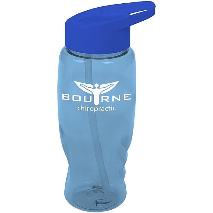 Custom Comfort Grip Bottle with Flip Straw Lid - 27 oz
