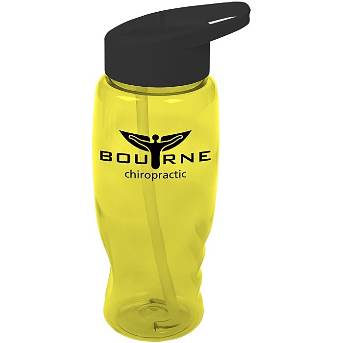 Custom Comfort Grip Bottle with Flip Straw Lid - 27 oz