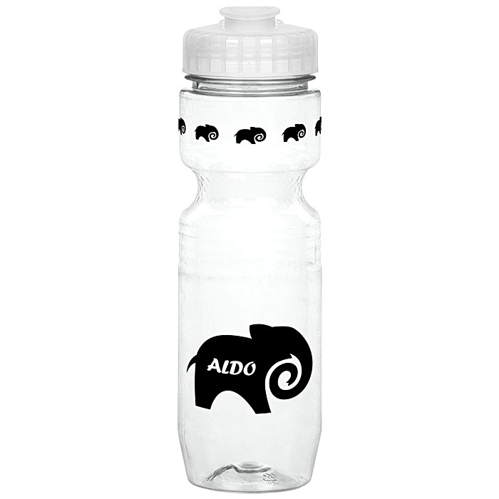 Custom Jogger Sport Bottle - 25 ounces - Translucent - Flip Top Lid