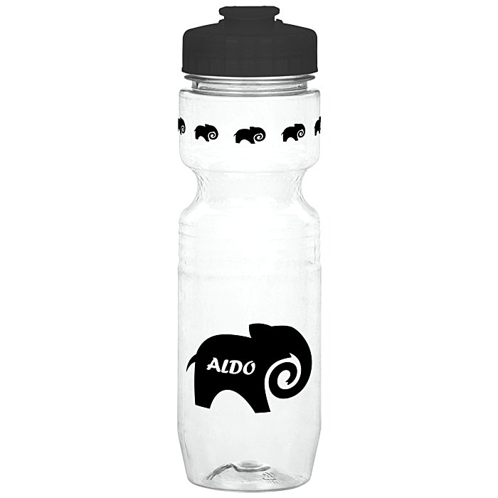 Custom Jogger Sport Bottle - 25 ounces - Translucent - Flip Top Lid