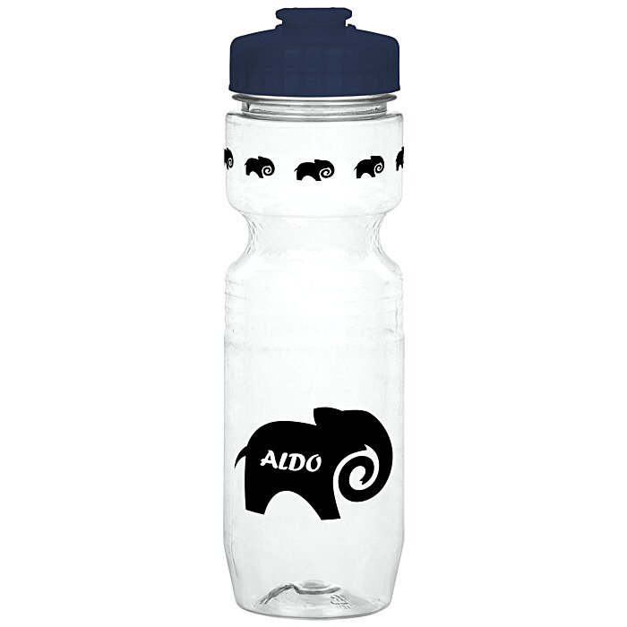 Custom Jogger Sport Bottle - 25 ounces - Translucent - Flip Top Lid