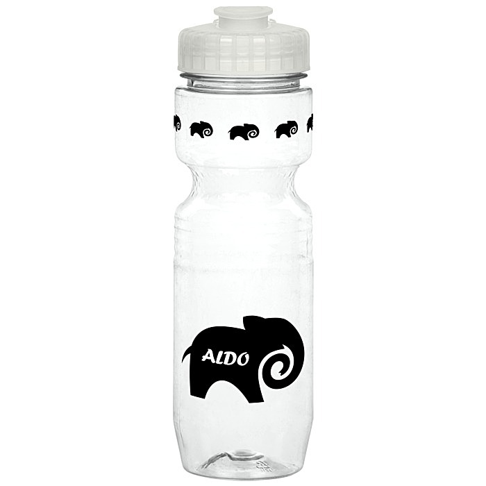 Custom Jogger Sport Bottle - 25 ounces - Translucent - Flip Top Lid