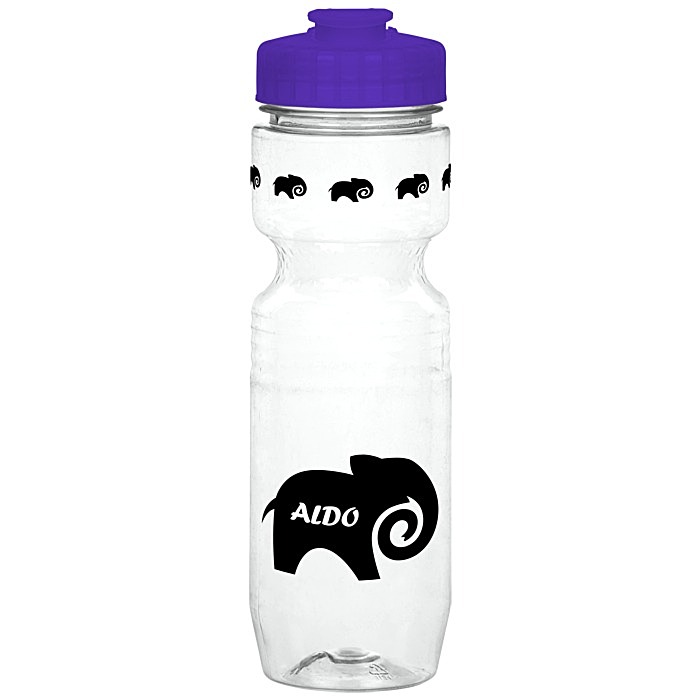 Custom Jogger Sport Bottle - 25 ounces - Translucent - Flip Top Lid