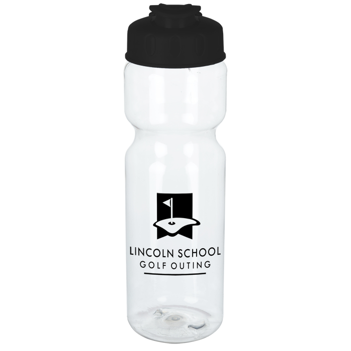 Custom Clear Impact Olympian Sport Bottle with Flip Lid - 28 oz