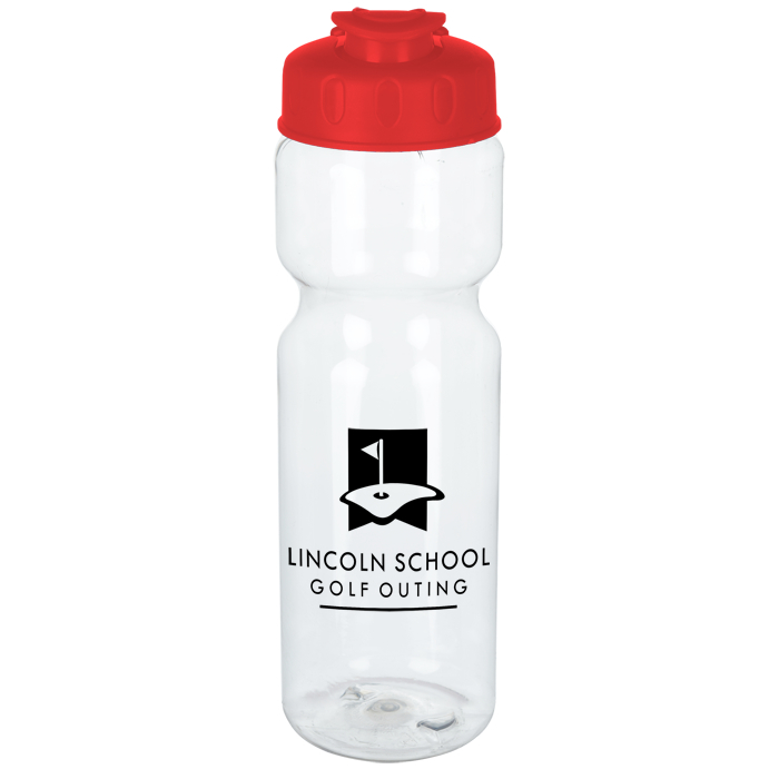 Custom Clear Impact Olympian Sport Bottle with Flip Lid - 28 oz