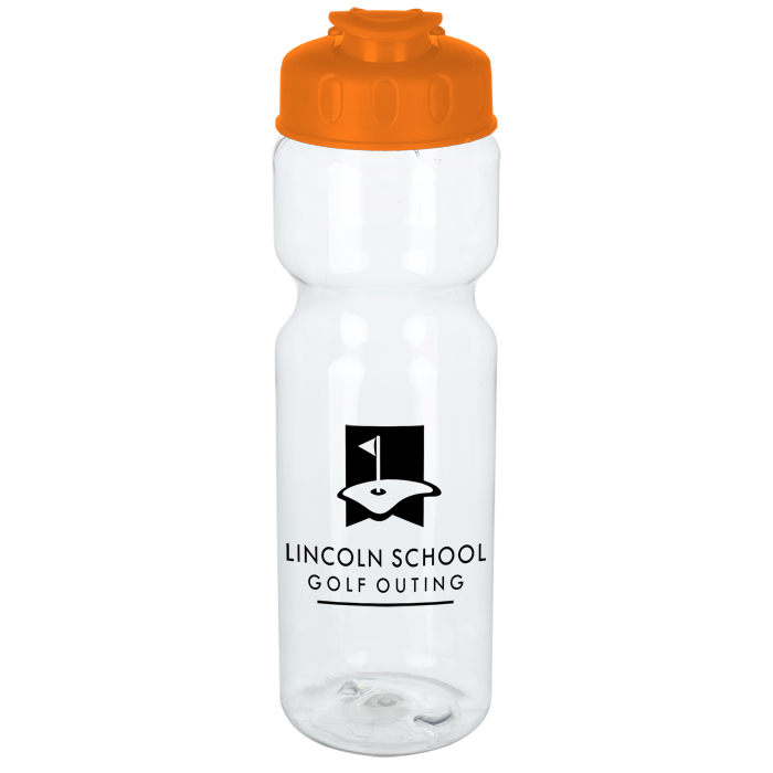 Custom Clear Impact Olympian Sport Bottle with Flip Lid - 28 oz